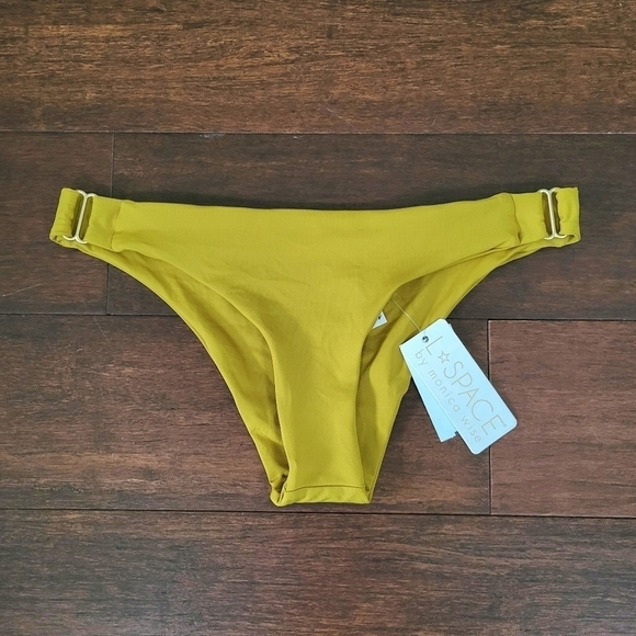 NWT L*Space Rosemary Bitsy Cut skimpy bikini bottom size S chartreuse green - Picture 4 of 12